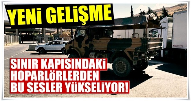 Cilvegözü sınır kapısında hoparlörlerden İstiklal Marşı, Çanakkale türküleri ve kahramanlık şiirleri yükseliyor