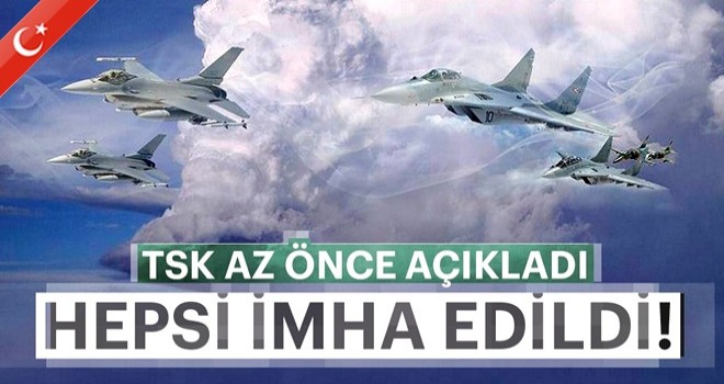 Son dakika: TSK'dan Kuzey Irak'a hava harekatı!