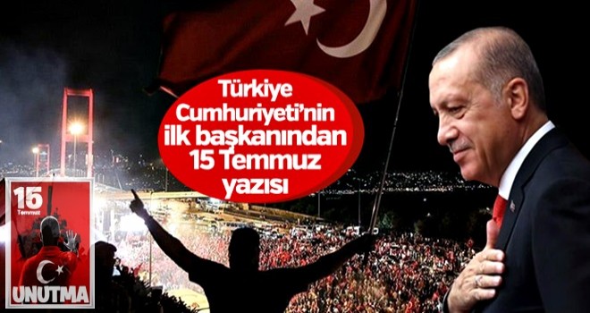 Erdoğan: 15 Temmuz'da demokrasinin şerefini kurtardık