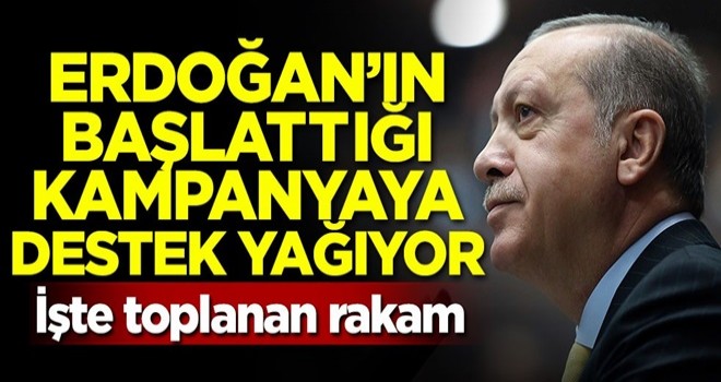 Başkan Erdoğan'ın başlattığı kampanyaya destek yağıyor! İşte toplanan rakam