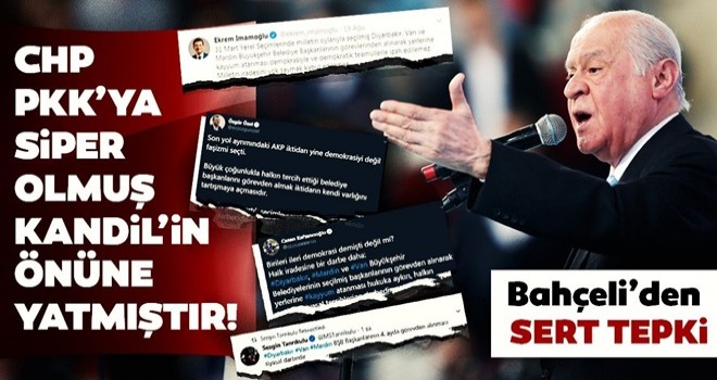 Bahçeli’den CHP’ye sert sözler: “CHP hemen öne çıkıp PKK’ya siper olmuştur”