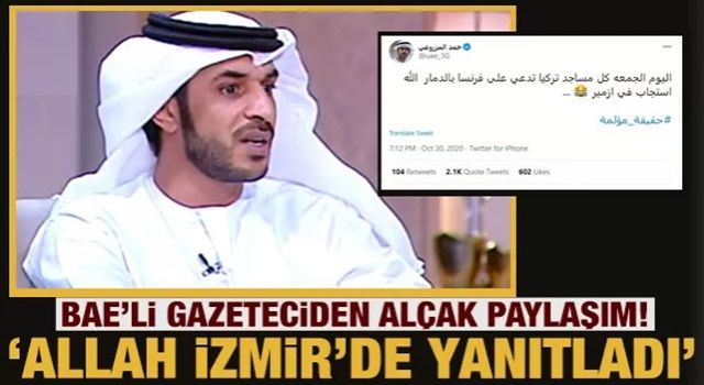 BAE Veliahtı'nın 'paralı' gazetecisinden alçak paylaşım!