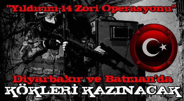 Diyarbakır ve Batman'da 'Yıldırım-14 Zori Operasyonu' başlatıldı