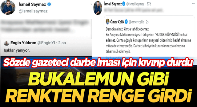 Sözde gazeteci Saymaz'dan darbe imasına destek