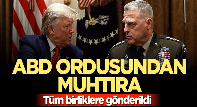 ABD ordusundan muhtıra