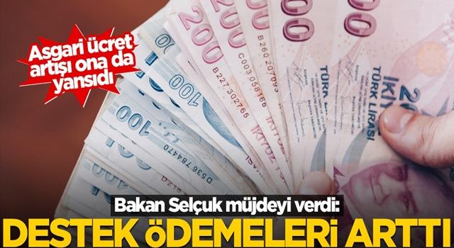 Asgari ücretteki artış oraya da yansıdı! Bakan Selçuk müjdeyi verdi: Destek ödemeleri arttı