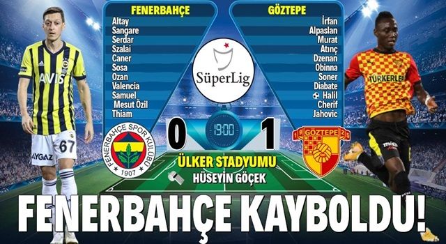 Fenerbahçe, Kadıköy'de Göztepe'ye mağlup oldu