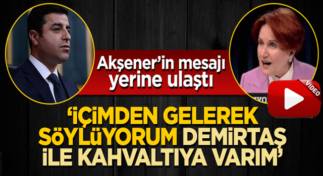 Meral Akşener&#39;in mesajı yerine ulaştı! &#39;İçimden gelerek söylüyorum Demirtaş ile kahvaltıya varım&#39;