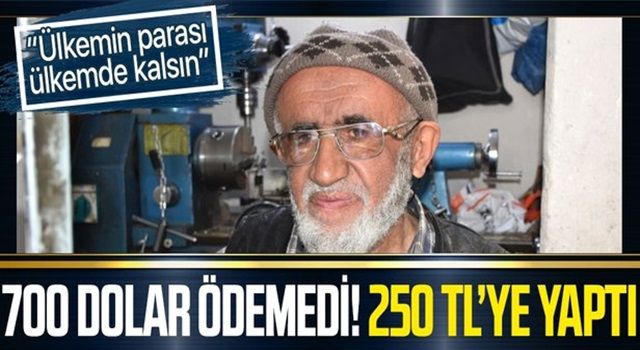 Para başka ülkeye gitmesin diye uğraştı! 700 dolarlık makineyi 250 TL'ye mal etti