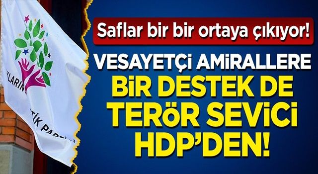 Vesayetçi amirallere bir destek de terör sevici HDP'den!