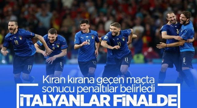 EURO 2020'de İspanya'yı penaltılarda eleyen İtalya finalde