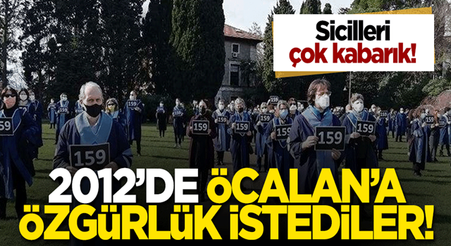 Boğaziçili akademisyenlerin sicili kabarık! 2012 yılında terörist başı Abdullah Öcalan'a özgürlük istemişlerdi