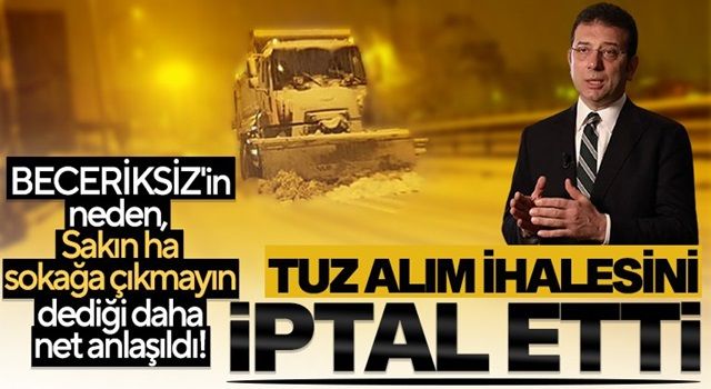 Ekrem kış soğuğunda tuz alım ihalesini iptal etti! İstanbul trafiği felç oldu