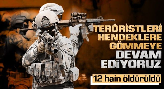 Suriye’nin kuzeyinde 12 terörist öldürüldü
