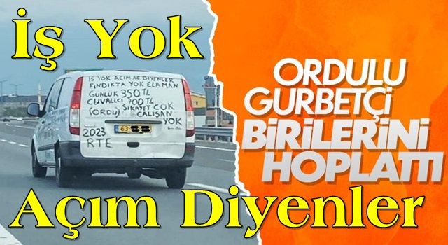 Ordulu gurbetçinin fındık işçisi tepkisi