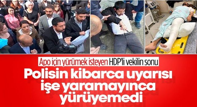 Hakkari’de terör elebaşı Öcalan’a özgürlük yürüyüşüne polis engel oldu