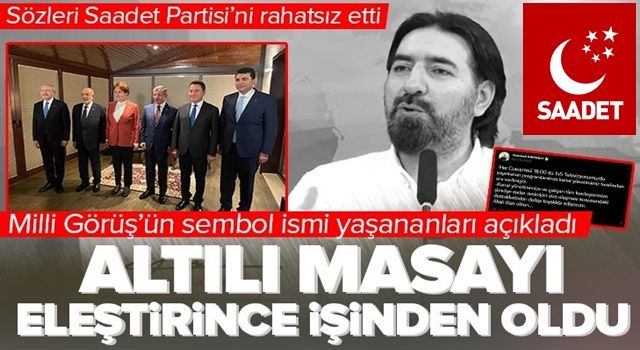 Milli Görüş'ün sembol ismi Abdulaziz Kıranşal altılı masayı eleştirince işinden oldu .