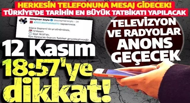 Türkiye'de bir ilk olacak! O tarihte herkese mesaj gidecek!