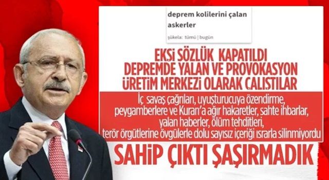 Kemal Kılıçdaroğlu Ekşi Sözlük'e sahip çıktı