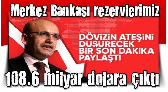 Mehmet Şimşek: Merkez Bankası rezervleri 108.6 milyar dolara çıktı