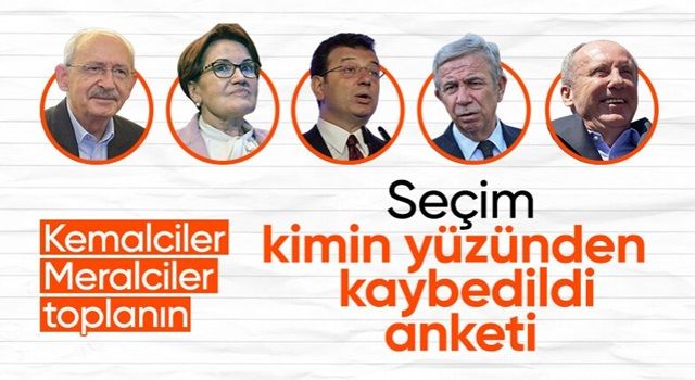 'Muhalefetin kaybetmesinde en büyük pay kime aittir' anketi: Kemal Kılıçdaroğlu ilk sırada çıktı