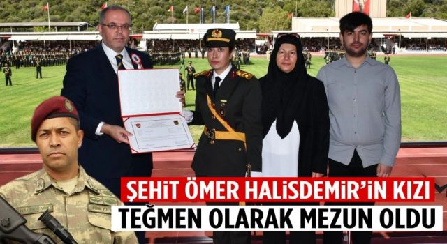 15 Temmuz şehidi Ömer Halisdemir'in kızı Elif Nur Halisdemir, teğmenlik diplomasını aldı