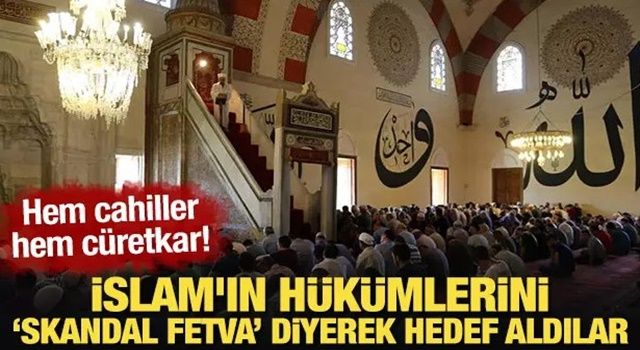 Hem cahiller hem cüretkar! İslam'ın hükümlerini "skandal fetva" diyerek hedef aldılar