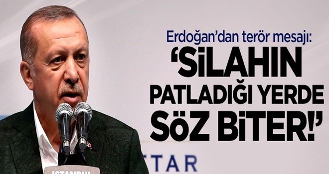 Erdoğan'dan terör mesajı: 'Silahın patladığı yerde söz biter!'