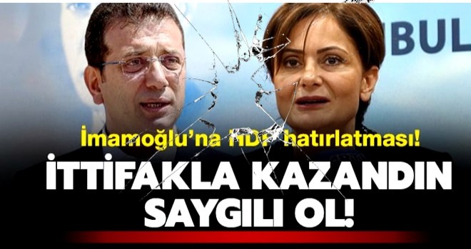 'İttifakla kazandın saygılı ol'