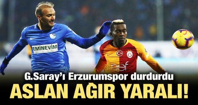 Galatasaray'ı Erzurumspor durdurdu!