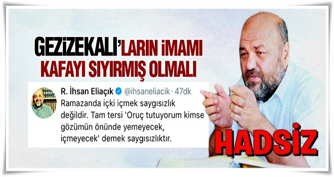 İhsan Eliaçık: Ramazan'da içki içmek saygısızlık değildir