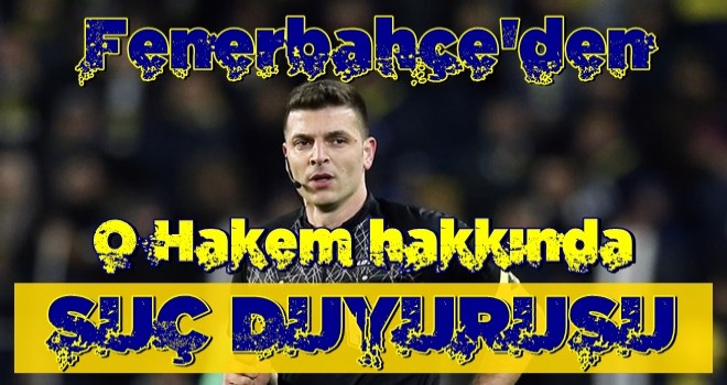 Hakem Ümit Öztürk'e suç duyurusu!