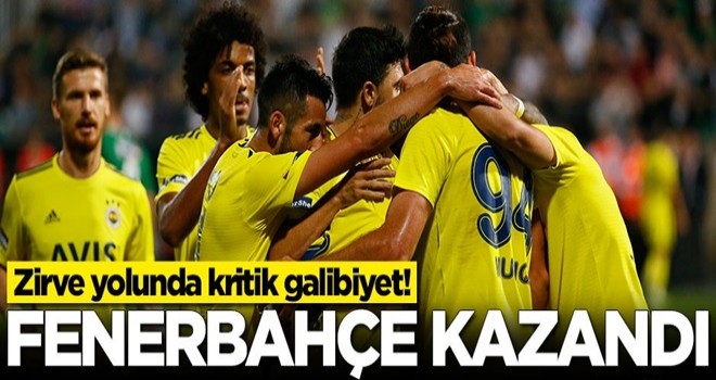 Zirve yolunda kritik galibiyet! Fenerbahçe kazandı