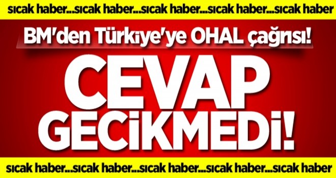 BM'den Türkiye'ye OHAL çağrısı! Cevap gecikmedi