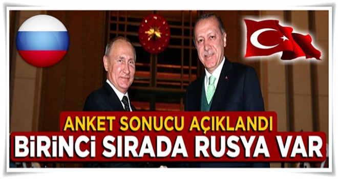 Türk vatandaşlarının müttefik tercihi Rusya