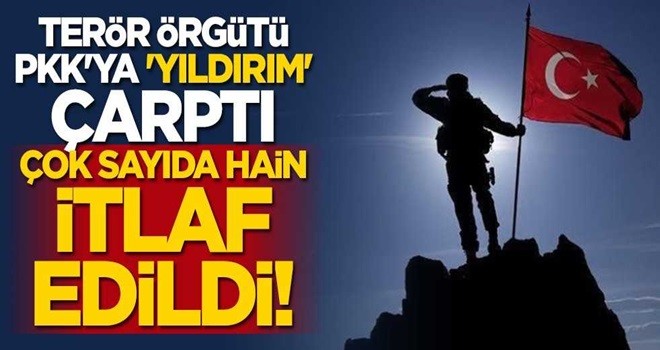 Terör örgütüne YILDIRIM çarptı..38 pkk'lı İTLAF edildi..