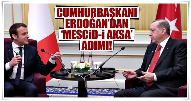 Cumhurbaşkanı Erdoğan, Macron'la görüştü