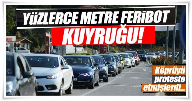 Çanakkale'de 5 kilometre feribot kuyruğu