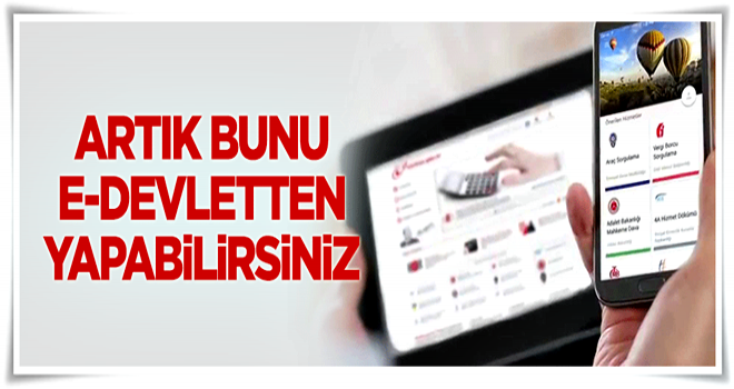 Bunu artık e-Devlet'ten yapabilirsiniz!