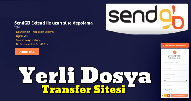 Yerli Dosya Transfer Sitesi SendGB