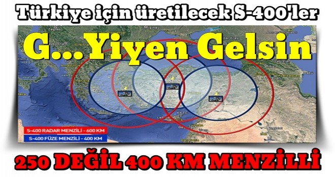 S-400'ün füze menzili 400 km