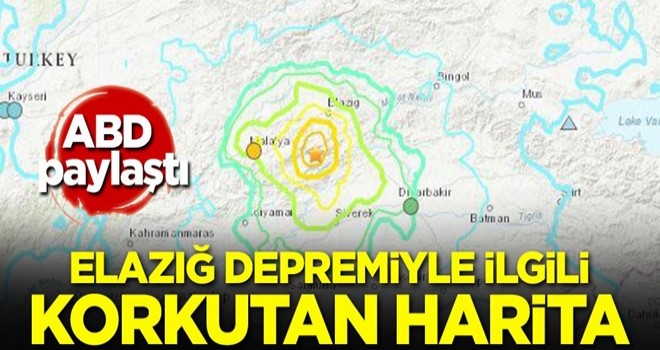 İşte Elazığ depreminin haritası