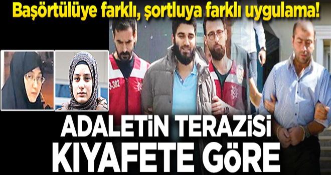 Adaletin terazisi kıyafete göre