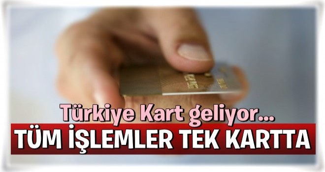 Türkiye Kart geliyor... Tüm işlemler tek kartta