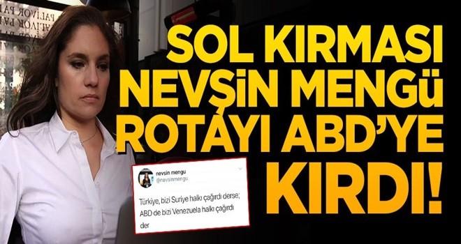 Sol kırması Nevşin Mengü rotayı ABD'ye kırdı