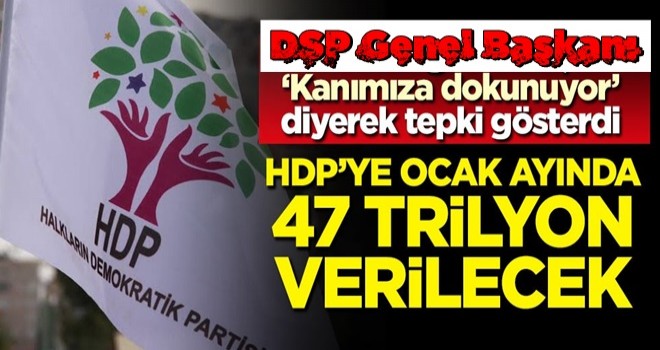 Aksakal 'Kanımıza dokunuyor' diyerek tepki gösterdi! HDP'ye ocak ayında 47 trilyon verilecek