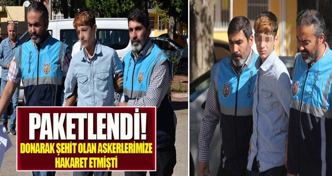 Şehitlere hakaret eden çocuk yakalandı