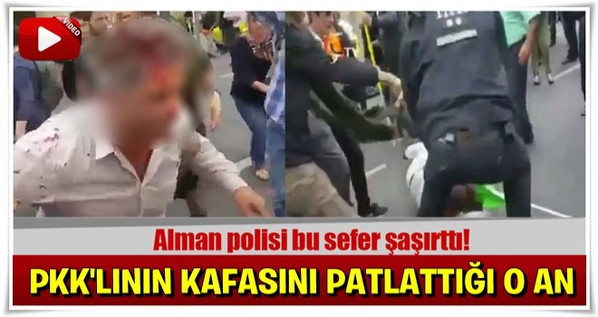 Alman polisine saldıran PKK'lı kendini yerde buldu