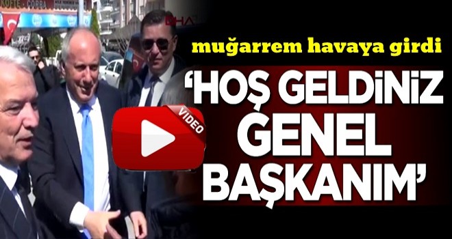 Bay Muharrem'in kasıldığı anlar! 'Hoş geldiniz genel başkanım'