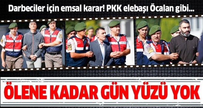 Yargıtay'dan darbeciler için emsal karar! PKK elebaşı Öcalan gibi...